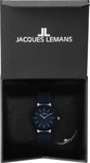 Quarzuhr JACQUES LEMANS "Monaco", blau (dunkelblau, silberfarben), Armbanduhren,