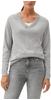 V-Ausschnitt-Pullover S.OLIVER Gr. 34, grau (grau meliert) Damen Pullover