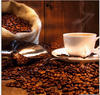 Glasbild ARTLAND "Kaffeetasse und Leinensack auf Tisch" Bilder Gr. B/H: 50 cm x...
