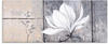 Glasbild ARTLAND "Klassische Magnolie" Bilder Gr. B/H: 125 cm x 50 cm, Blumen,...