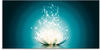 Glasbild ARTLAND "Magie der Lotus-Blume" Bilder Gr. B/H: 100 cm x 50 cm,...