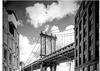 Glasbild ARTLAND "New York City Manhattan Bridge I" Bilder Gr. B/H: 50 cm x 50...