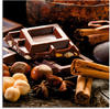 Artland Glasbild "Schokolade mit Zutaten", Süßspeisen, (1 St.), in...