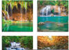Artland Leinwandbild "Schöner Wasserfall im Wald", Gewässer, (4 St.), 4er Set,