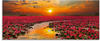Glasbild ARTLAND "Sonnenschein blühende Lotusblume" Bilder Gr. B/H: 125 cm x...