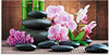 Glasbild ARTLAND "Spa Konzept Zen Steinen Orchideen" Bilder Gr. B/H: 60 cm x 30...