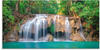 Glasbild ARTLAND "Wasserfall im Wald National Park" Bilder Gr. B/H: 100 cm x 50...