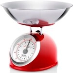 eta K&uuml;chenwaage "STORIO rot ETA577790030 Retro" analog, Ganzmetall-Design mit...
