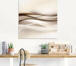 Artland Glasbild "Braune abstrakte Welle" Muster 1 Stk. tlg. in verschiedenen