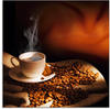 Artland Glasbild "Dampfende Tasse Kaffee", Getränke, (1 St.), in verschiedenen