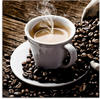 Artland Glasbild "Heißer Kaffee - dampfender Kaffee", Getränke, (1 St.)