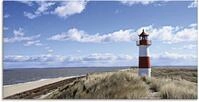 Artland Glasbild "Leuchtturm Sylt" Geb&auml;ude 1 Stk. tlg. in verschiedenen Gr&ouml;&szlig;en