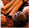 Artland Glasbild "Schokoladen-Trüffel", Süßspeisen, (1 St.), in verschiedenen