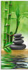Glasbild ARTLAND "Spa Konzept Zen Basaltsteine" Bilder Gr. B/H: 50 cm x 125 cm,...