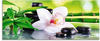 Glasbild ARTLAND "Spa Steine Bambus Zweige Orchidee" Bilder Gr. B/H: 125 cm x...