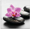 Artland Glasbild "Spa-Konzept mit Zen Steinen und Orchidee", Zen, (1 St.), in