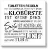 Artland Holzbild "Toilettenregeln", Sprüche & Texte, (1 St.)