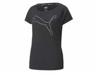 Trainingsshirt PUMA "Favourite Jersey Cat Trainings-T-Shirt Damen" Gr. XS, schwarz