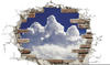 Komar Wandtattoo "Break Out Clouds", (1 St.), 100x70 cm (Breite x Höhe),