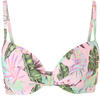 Bügel-Bikini-Top S.OLIVER "Azalea" Gr. 34, Cup D, rosa (rosa, bedruckt) Damen