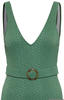Badeanzug JETTE Gr. 36, Cup A/B, grün Damen Badeanzüge Ocean Blue mit Ziergürtel