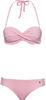 Bügel-Bandeau-Bikini S.OLIVER Gr. 38, Cup B, rosa (rosé, weiß) Damen Bikini-Sets