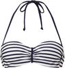Bandeau-Bikini-Top VENICE BEACH "Summer" Gr. 34, Cup E, bunt (weiß, marine,