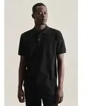 Poloshirt SEIDENSTICKER, Herren, Gr. S, schwarz, 100% Baumwolle, unifarben, regular