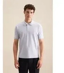 Poloshirt SEIDENSTICKER, Herren, Gr. M, blau (hellblau), 100% Baumwolle, unifarben,