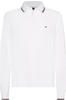 Poloshirt TOMMY HILFIGER "1985 RWB TIPPED SLIM LS POLO" Gr. XL, weiß (white)...
