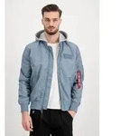 Bomberjacke ALPHA INDUSTRIES "MA-1 TT Hood Light", Herren, Gr. XXL, bunt (graublau),