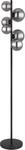 GLOBO LIGHTING LED Stehlampe "RIHA", schwarz (schwarz matt, rauchglas), 6, &Oslash; 28,5cm