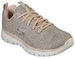 Sneaker SKECHERS "Graceful - Twisted Fortune", Damen, Gr. 42, beige (beige, rosa),