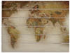 Holzbild ARTLAND "Weltkarte" Bilder Gr. B/H/T: 80 cm x 60 cm x 2,4 cm, Holzbild...
