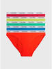Bikinislip CALVIN KLEIN UNDERWEAR "BIKINI 5PK" Gr. XS (34), 5 St., bunt (pride,