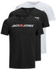 T-Shirt JACK & JONES "CORP LOGO TEE" Gr. XS (44), blau (weiß, schwarz, navy) Herren