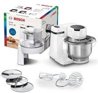 BOSCH K&uuml;chenmaschine "MUMS2EB01 MUM Serie 2" Durchlaufschnitzler, 3 Reibescheiben,