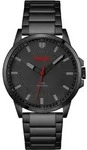 Quarzuhr HUGO "FIRST", schwarz (schwarz, schwarz), Armbanduhren, Herren,...