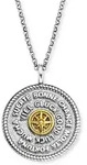 Kette mit Anh&auml;nger ENGELSRUFER "Talisman Bicolor", gold (silberfarben,