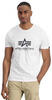 T-Shirt ALPHA INDUSTRIES "ALPHA Men - T-Shirts Basic T 2 Pack" Gr. S, weiß (white)