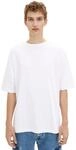 T-Shirt TOM TAILOR DENIM, Herren, Gr. XL, wei&szlig;, Jersey, Obermaterial: 100%