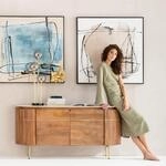 Kare Design Bild mit Rahmen "Gerahmtes Bild Dust Blau"