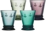 La Roch&egrave;re France Glas "Wassergl&auml;ser Biene Abeille 260 ml 4er Set bunt"