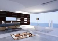 Badematte COLANI "Colani 11" Gr. 4, beige, H:24mm, Kunstfaser, Badematten,...