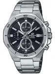 Chronograph CASIO EDIFICE, silber (schwarz, silberfarben), Armbanduhren, Herren,
