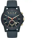 Chronograph ARMANI EXCHANGE, blau (blau, blau), Armbanduhren, Herren, Chronograph,