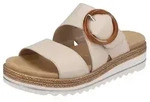 Pantolette REMONTE, Damen, Gr. 40, beige (creme), Leder, Schuhe Pantolette,