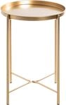 HAKU Beistelltisch "Sofatisch, Wohnzimmertisch" 1 Stk. tlg. rund - aus Metall Gold -