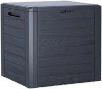 Prosperplast Aufbewahrungsbox "Woodebox" anthrazit, 140 liter