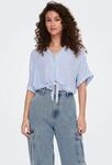 ONLY Kurzarmbluse "ONLPAULA LIFE S/S TIE SHIRT WVN NOOS" Viskose, regular fit